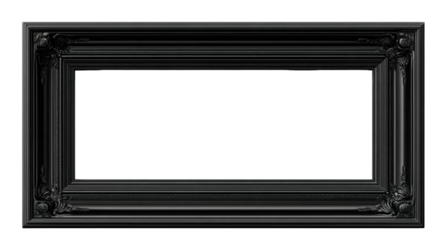 Ornate Black Ornate Picture Frame for Display