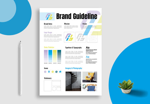 Brand Guideline Poster Kit Design Template Layout