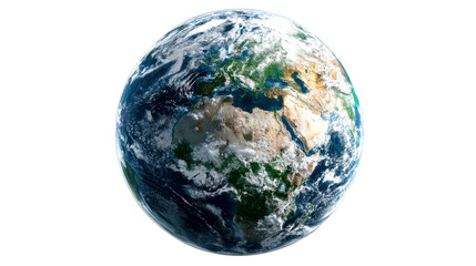 Fototapeta premium Detailed view of planet Earth with visible continents and oceans