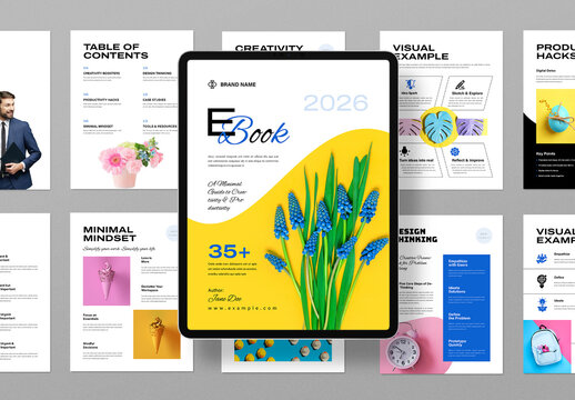 Minimal E Book Template Layout