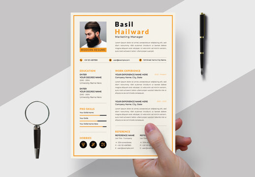 Resume Template Layout