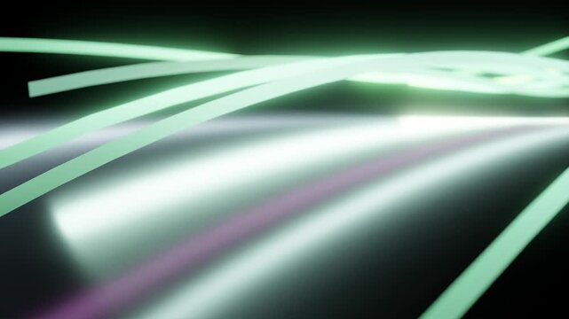 Abstract technology background with flowing glowing lines