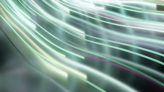 Abstract technology background with flowing glowing lines