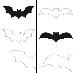 vector illustration of a bat