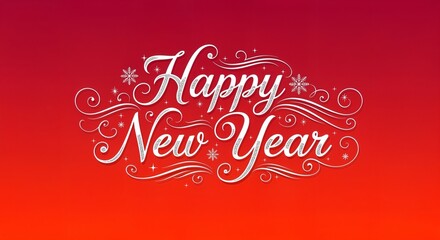 Happy New Year Typography