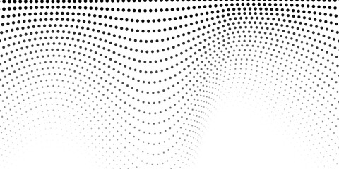 Naklejka premium Wave 3d. Wave of particles. Futuristic point wave. Design for poster. Technology vector background. Vector illustration