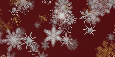 Abstract winter background with snowflakes. Festive design for Christmas. Seasonal art for holiday greetings and celebrations. Ideal © vege