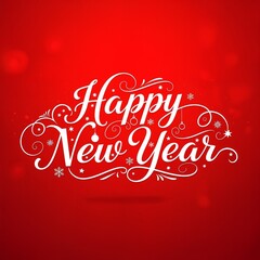 Happy New Year Typography