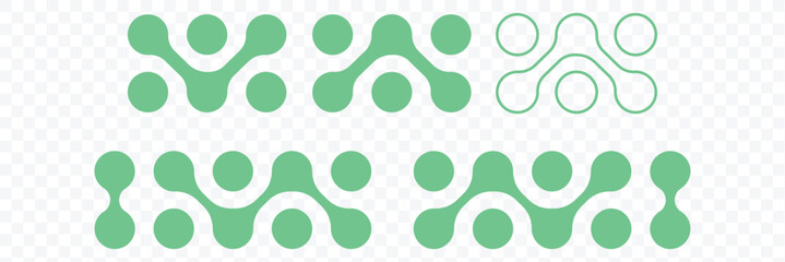 Set black metaballs isolated on a white background. Modern contemporary geometric shapes and elements. Vector illustration. Connected dots, metaball vector design element Set black metaballs geometric