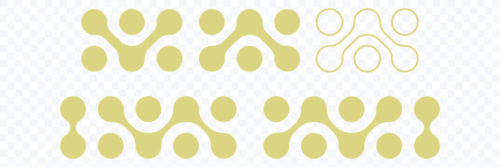 Set black metaballs isolated on a white background. Modern contemporary geometric shapes and elements. Vector illustration. Connected dots, metaball vector design element Set black metaballs geometric