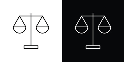 Balance scale icon logotype designs. modern icon design set