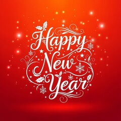 Happy New Year Typography