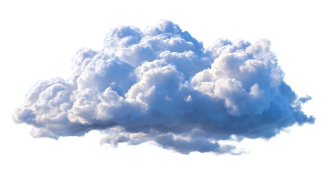 Fluffy Cumulus Cloud Formation Against Bright Sky