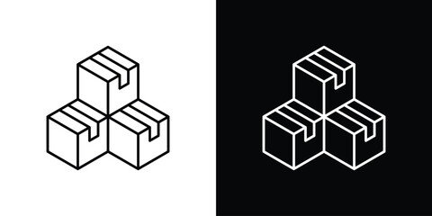Boxes icon logotype designs. modern icon design set