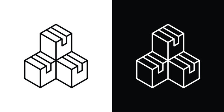 Boxes icon logotype designs. modern icon design set