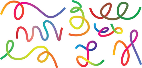 Abstract Organic Color Line Shapes.Background with Fun Kid Graphics. A vibrant, colorful seamless pattern vector illustration set of fun alphabet letters for school education design or paper art