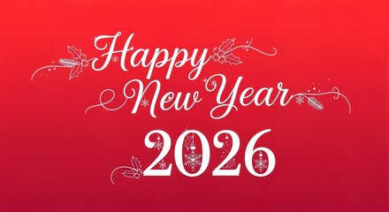 Happy New Year 2026 Typography