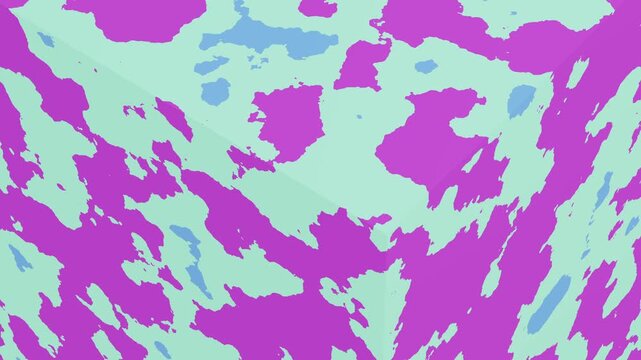 Abstract flowing liquid camouflage animated background