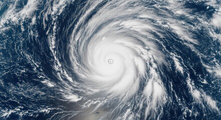 Hurricane Melissa Powerful hurricane seen from space with a clearly defined eye swirling clouds Super Typhoon tropical storm cyclone hurricane tornado over ocean Weather background