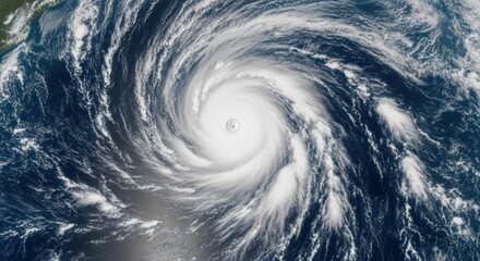 Hurricane Melissa Powerful hurricane seen from space with a clearly defined eye swirling clouds Super Typhoon tropical storm cyclone hurricane tornado over ocean Weather background
