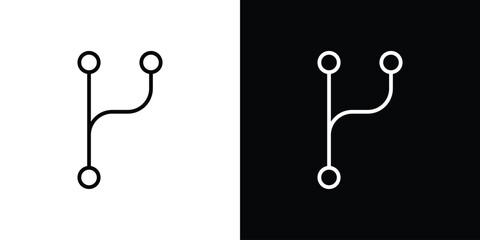 Code branch icon logotype designs. modern icon design set