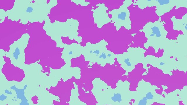 Abstract flowing liquid camouflage animated background