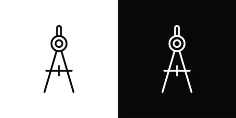 Drafting compass icon logotype designs. modern icon design set