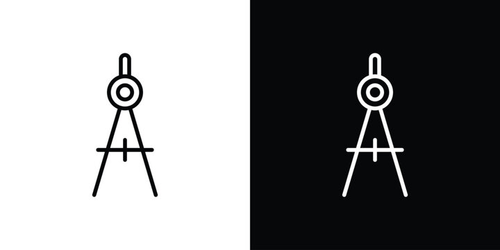 Drafting compass icon logotype designs. modern icon design set