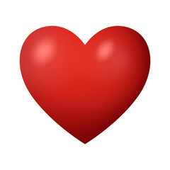 Red heart. Valentine's Day. Vector design of a red 3D heart for a poster, card, banner, or flyer.