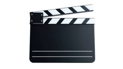 Film slate with black and white stripes