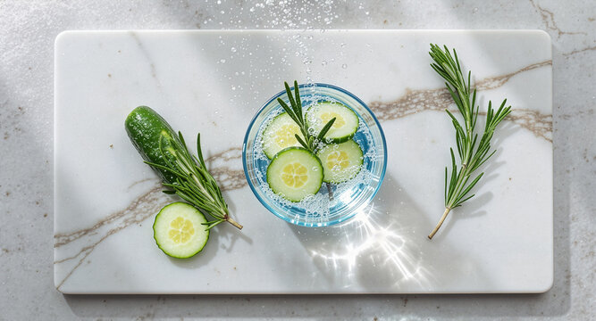 Refreshing Cucumber Rosemary Drink