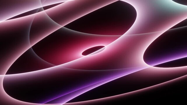 Abstract glowing pink purple wave background animation