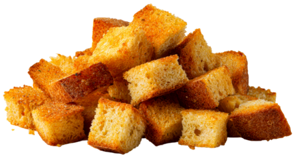 Heap of Crispy Seasoned Croutons