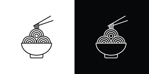 Noodles icon logotype designs. modern icon design set