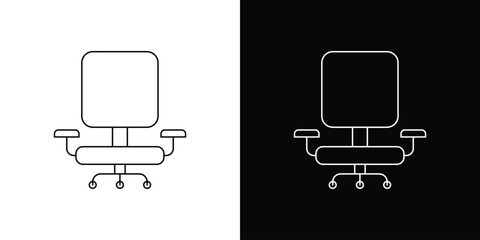 Office chair icon logotype designs. modern icon design set