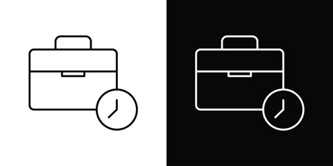 Office time icon logotype designs. modern icon design set