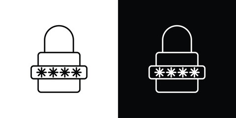 Password icon logotype designs. modern icon design set
