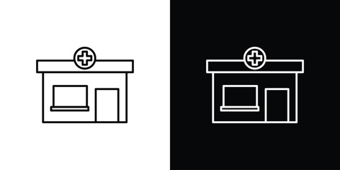 Pharmacy icon logotype designs. modern icon design set