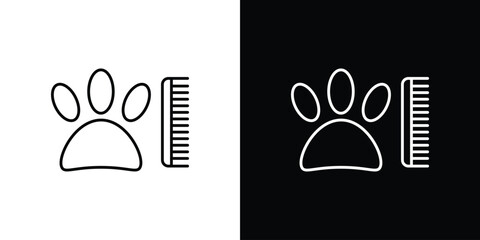Pet grooming icon logotype designs. modern icon design set