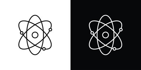 Physics icon logotype designs. modern icon design set