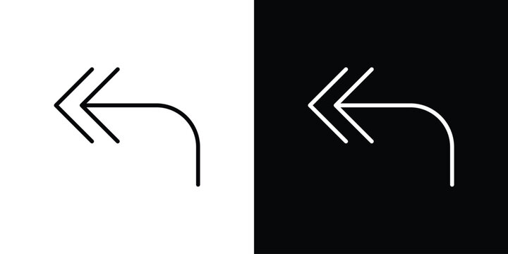 Reply all icon logotype designs. modern icon design set