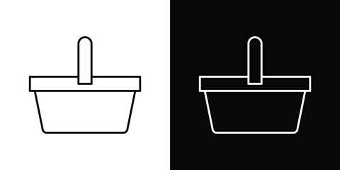 Fototapeta premium Shopping basket icon logotype designs. modern icon design set