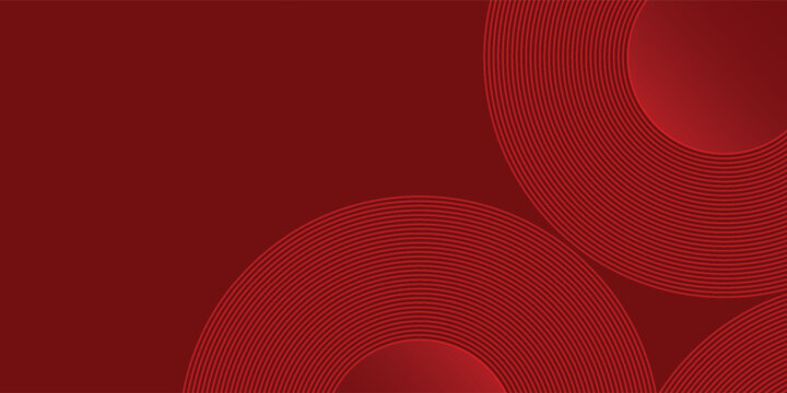 Red abstract circle background with dynamic shapes composition modern abstract design, Vector