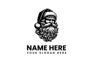 Vintage Santa Claus Illustration Design Template for Festive Branding and Holiday Graphics