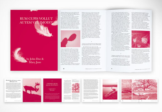 Stylish Red Monochrome Editorial Brochure