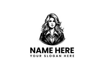 Elegant Woman in Business Suit Logo for Professional Branding