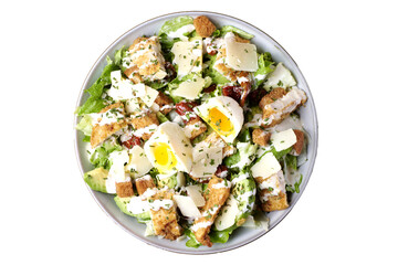 salade césar composée et œuf mollet