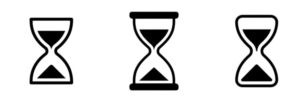 Time, Deadline, and Waiting Hourglass Vector Icon Collection