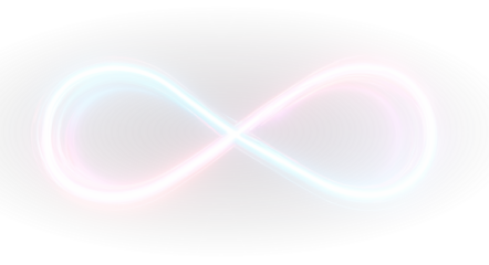 infinity symbol isolated on transparent background. PNG file.