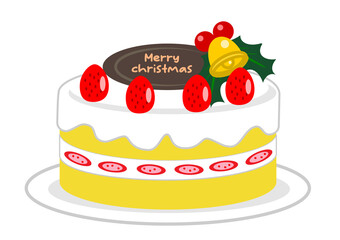 クリスマスケーキのイラスト